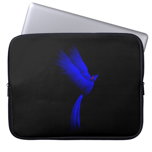 Blauer Brandvogel Laptopschutzhülle (Vorderseite)