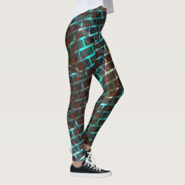Blauer brauner Rost, Kratzer, kleiner Stein oder G Leggings