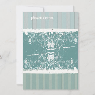 Blauer Brautdusche - Einladung