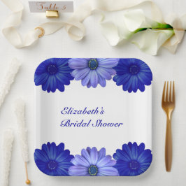 Blauer Brautparty Pappteller