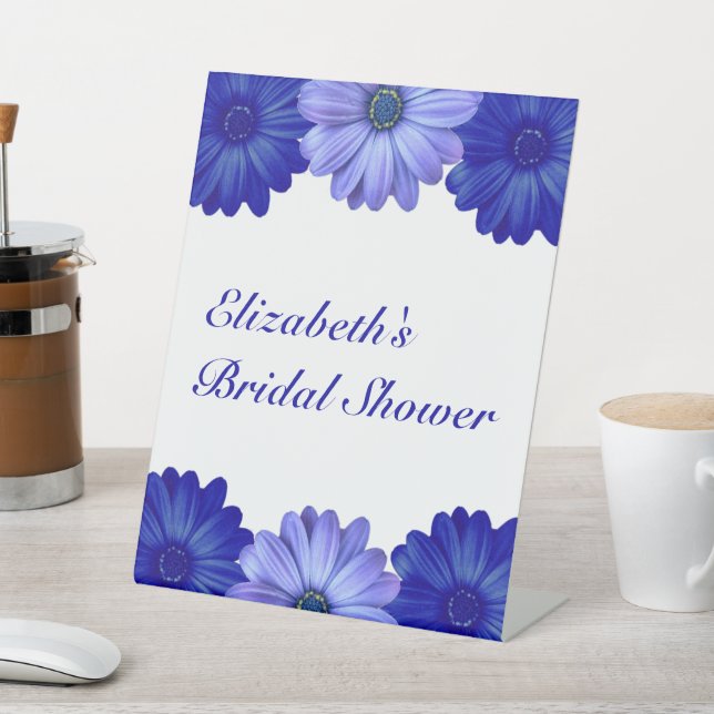 Blauer Brautparty Sockelschild (In SItu)