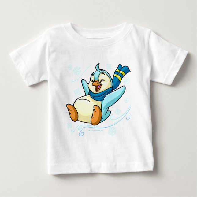 Blauer Bruce, der über Eis schiebt Baby T-shirt (Vorderseite)