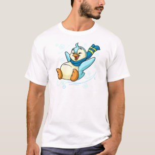 Blauer Bruce, der über Eis schiebt T-Shirt