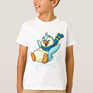 Blauer Bruce, der über Eis schiebt T-Shirt