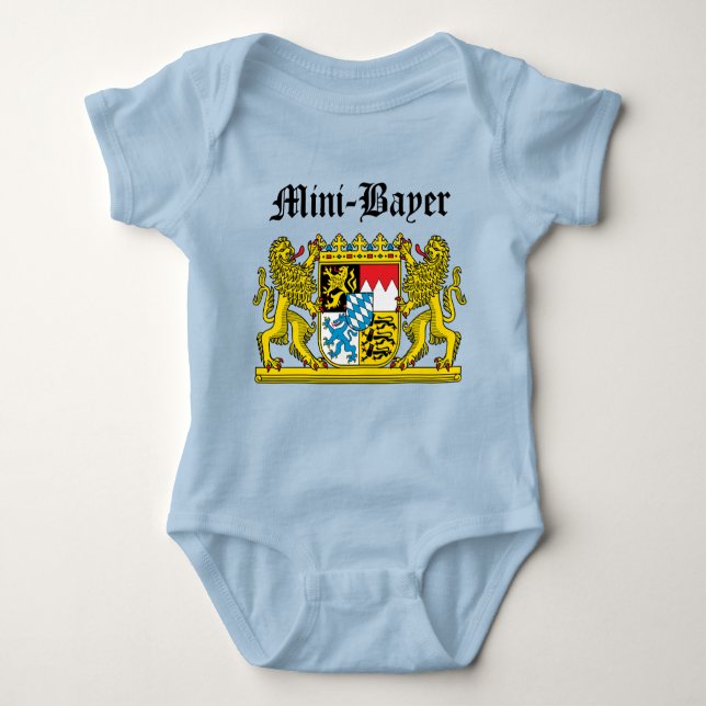 Blauer Bubenstrampler für Mini-Bayer Baby Strampler (Vorderseite)
