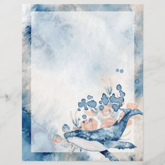 Blauer Buckelwal Unausgeglichene Schreibpapiere