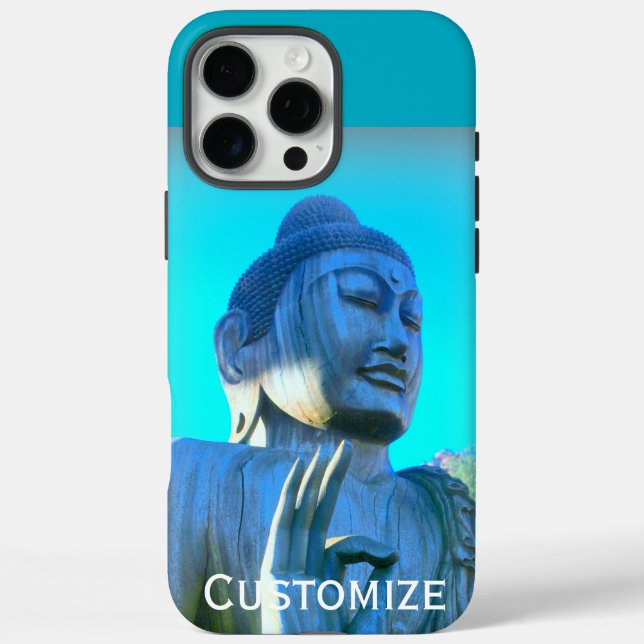 Blauer Buddha Case-Mate iPhone Hülle (Rückseite)