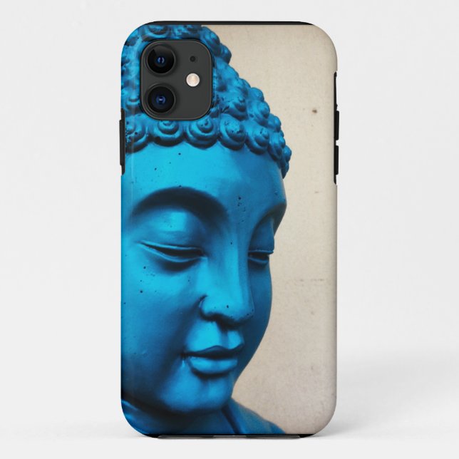 Blauer Buddha Case-Mate iPhone Hülle (Rückseite)