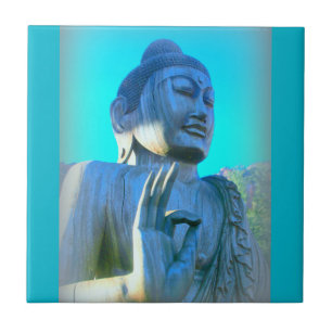 Blauer Buddha Fliese