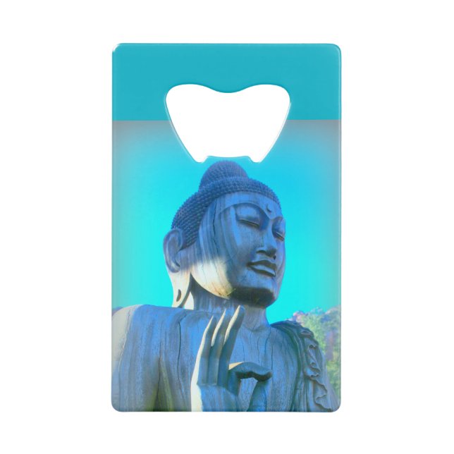 Blauer Buddha Kreditkarten Flaschenöffner (Vorderseite)