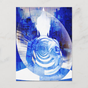 Blauer Buddha Moderne Buddhistische Kunst Postkarte