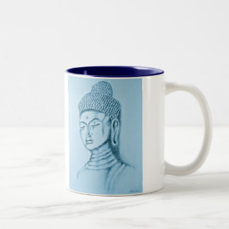 Blauer Buddha/Namaste Zwei-Ton Tasse