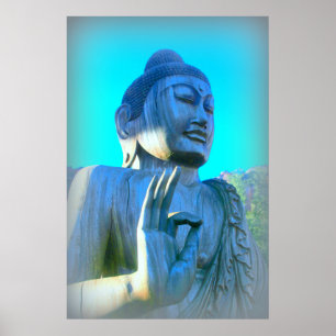 blauer Buddha Poster