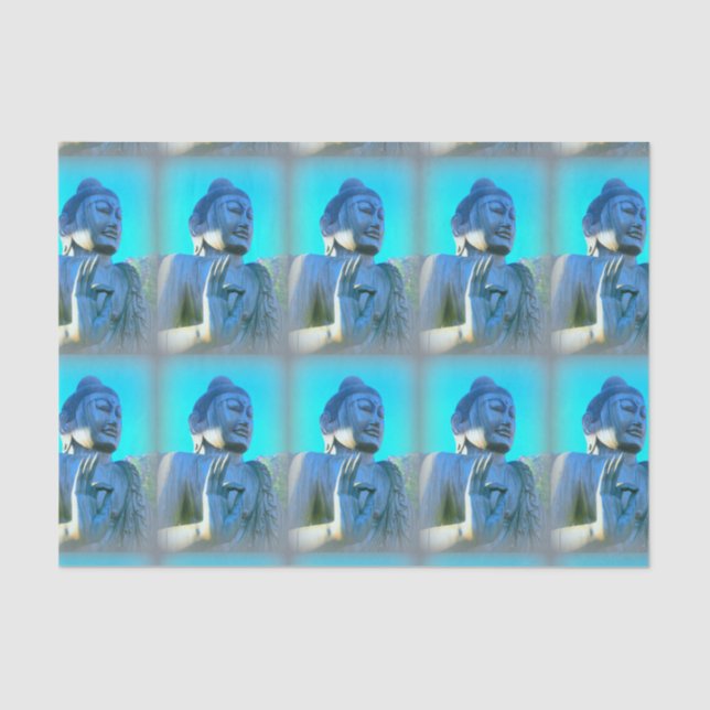 blauer Buddha Seidenpapier (Vorderseite)