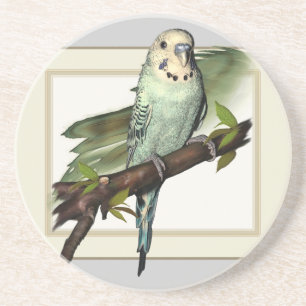 Blauer Budgie Sandstein-Untersetzer Sandstein Untersetzer