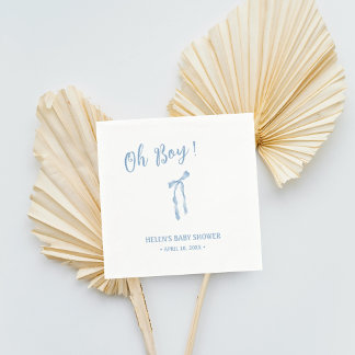 Blauer Bug einfache Jungs Babydusche Serviette