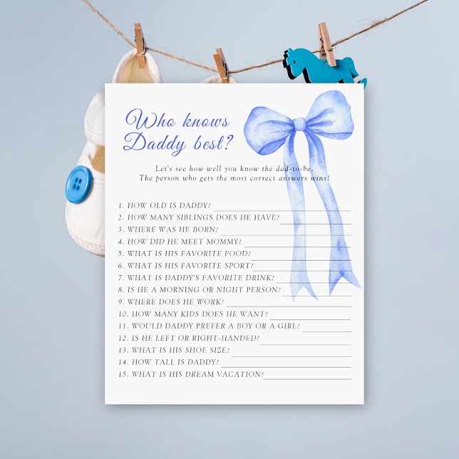 Blauer Bugbaby Dusche Wer Papa am besten Spiel ken (Von Creator hochgeladen)