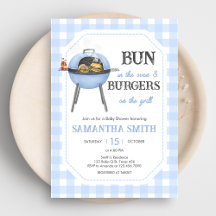 Blauer Burger BBQ Baby Shower