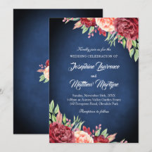 Blauer Burgundy Blush Elegante Blumenhochzeit