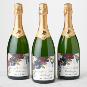 Blauer Burgundy Blush Pink Silver Gold Wedding