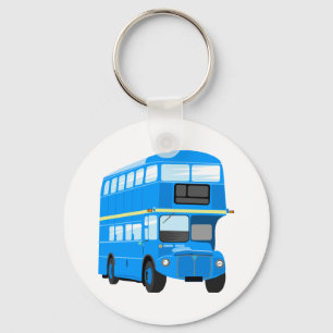 Blauer Bus Schlüsselanhänger