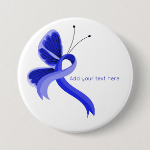 Blauer Butterfly-Button Button