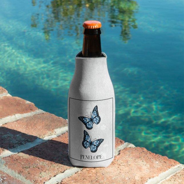 Blauer Butterfly Personalisierte Flasche Cooler Flaschenkühler (In Situ Pool)