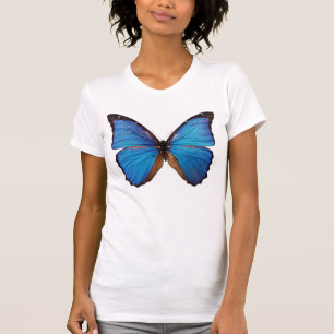 Blauer Butterful Traum T-Shirt