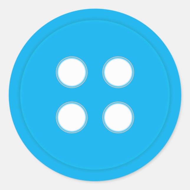 Blauer Button Runder Aufkleber (Vorderseite)
