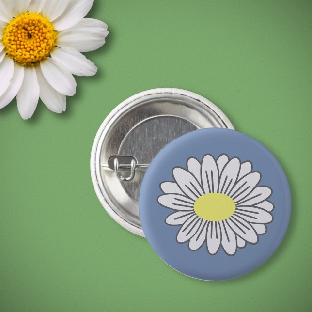 Blauer Button von Daisy Blume (Daisy Flower Blue Button)