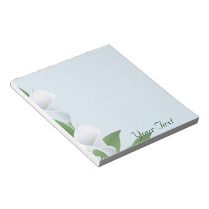 Blauer Cala-Lilien Notizblock