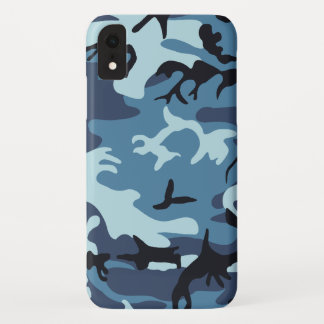 Blauer Camouflage iPhone XR Hülle