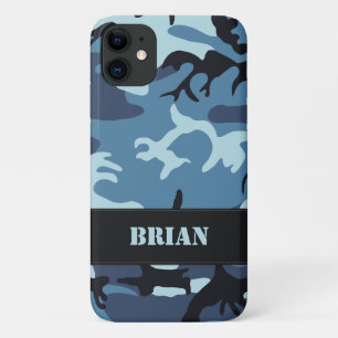 Blauer Camouflage iPhone 11 Hülle