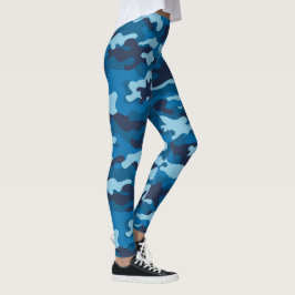Blauer Camouflage Leggings