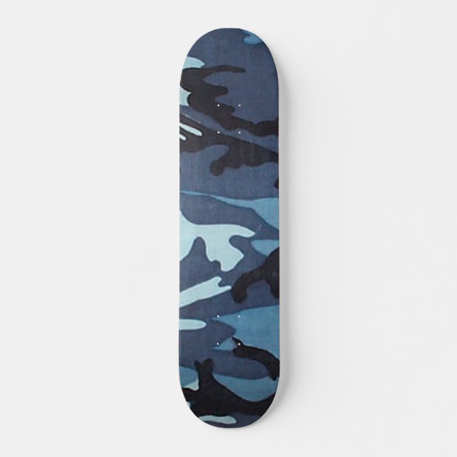 Blauer CamouflageSkateboard Pro Skateboard (Vorne)