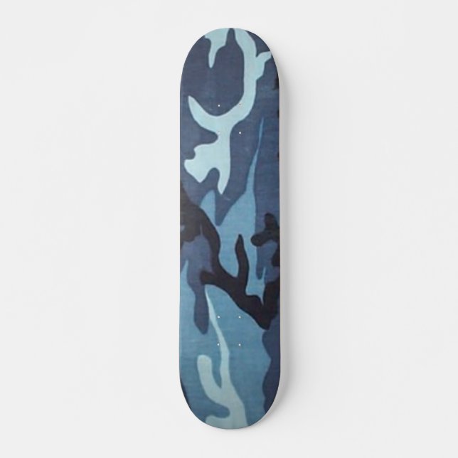Blauer CamouflageSkateboard Skateboard (Vorne)