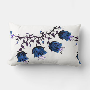 Blauer Canterbury Bells Blume Lumbar Pillow Lendenkissen