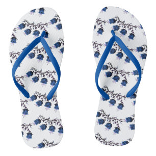 Blauer Canterbury Bells Erwachsene Flip Flops Slim