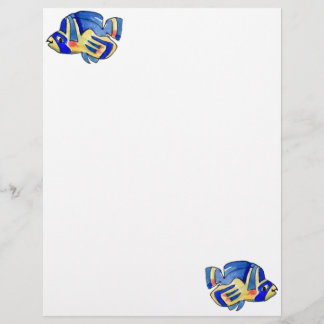 Blauer Cartoon Butterfly Fisch