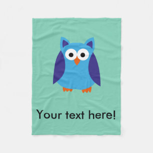 Blauer Cartoon Fleecedecke