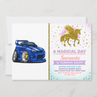 Blauer Cartoon für die Fahrzeuggeschwindigkeit - F