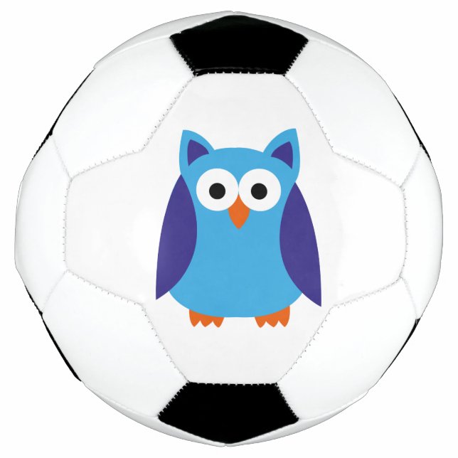 Blauer Cartoon Fußball (Vorderseite)