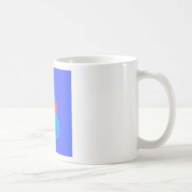 Blauer Cartoon-Seepferdchen Tasse (Rechts)