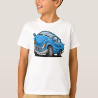 Blauer Cartoon-Wagen