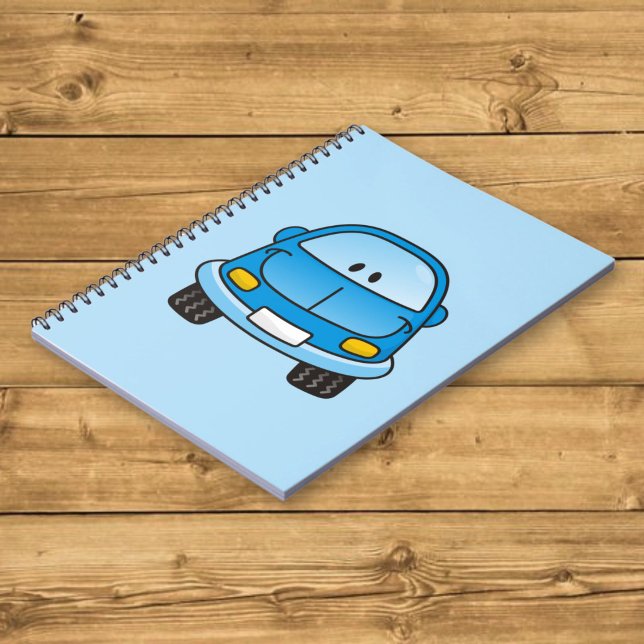 Blauer Cartoonwagen Notizblock (Von Creator hochgeladen)