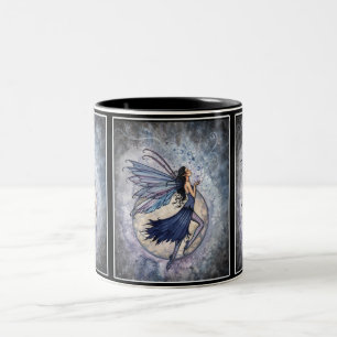 Blauer Celestial Fairy Becher von Molly Harrison Zweifarbige Tasse