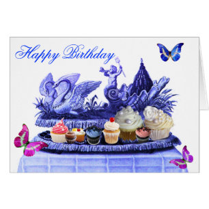 BLAUER CHARIOT VON SCHWAN-UND KUCHEN-ALLES GUTE