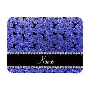 Blauer cheerleading NeonGlitter des individuellen Magnet