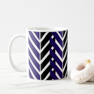 Blauer Chevron Kaffeetasse