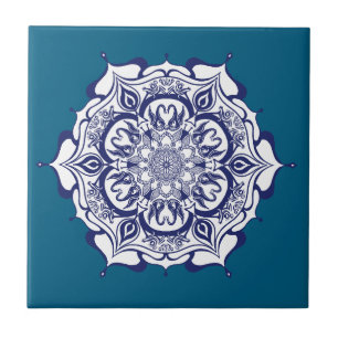 Blauer China Stil mit Kreaturen Fliese